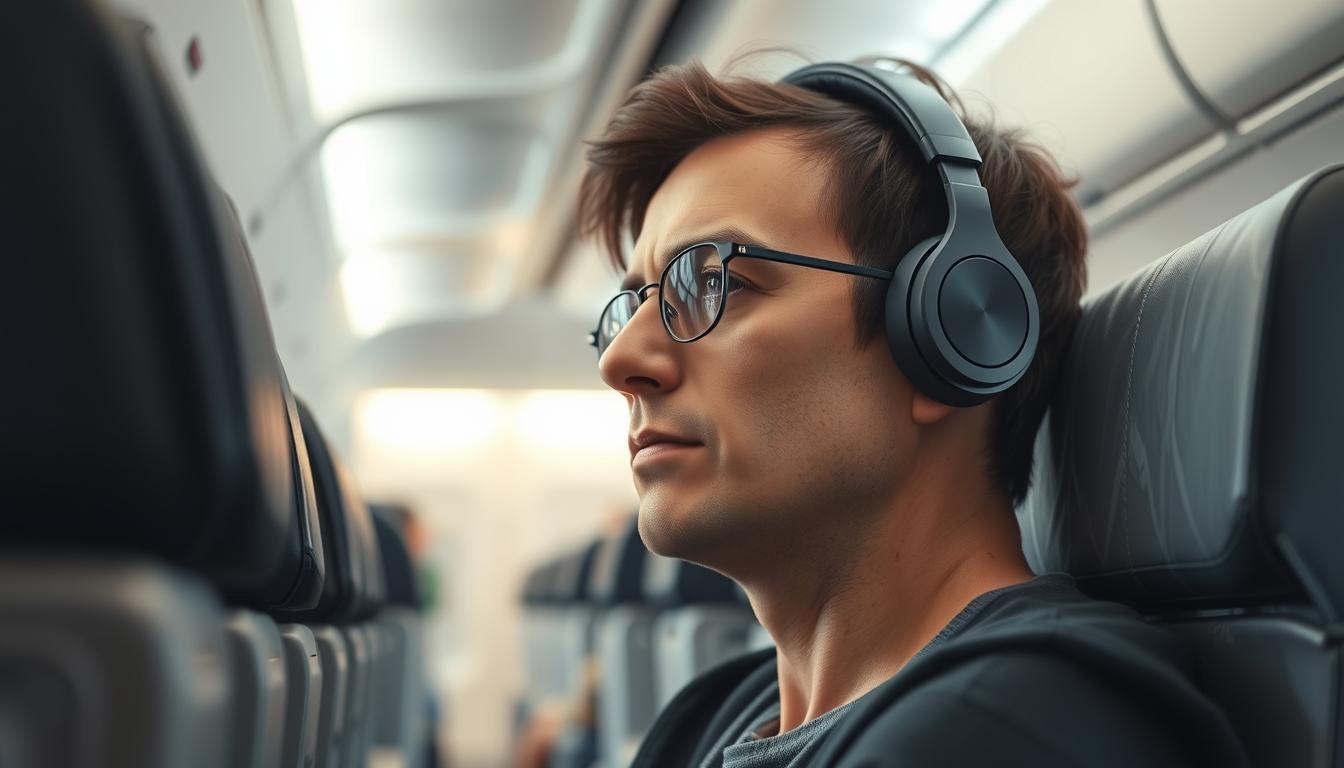 viajar en avión con audífonos